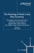 Cover: The Meaning of Work in the New Economy - Palgrave Macmillan