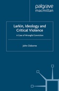 Cover: Larkin, Ideology and Critical Violence - Palgrave Macmillan