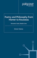Cover: Poetry and Philosophy from Homer to Rousseau - Palgrave Macmillan