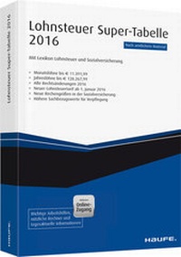 Abbildung von: Lohnsteuer Super-Tabelle plus Onlinezugang - Haufe-Lexware