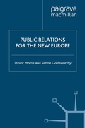 Cover: Public Relations for the New Europe - Palgrave Macmillan