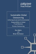 Cover: Sustainable Global Outsourcing - Palgrave Macmillan
