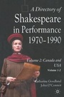 Cover: A Directory of Shakespeare in Performance 1970-1990 - Palgrave Macmillan