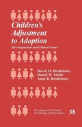 Cover: Children's Adjustment to Adoption - SAGE Publications Inc