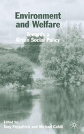 Cover: Environment and Welfare - Palgrave Macmillan
