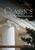 Cover: Classics of Public Administration - CENGAGE Learning Custom Publishing