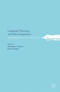 Cover: Language Planning and Microlinguistics - Palgrave Macmillan