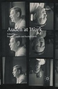 Cover: Auden at Work - Palgrave Macmillan