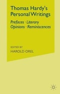 Cover: Thomas Hardy's Personal Writings 1966 - Palgrave Macmillan