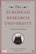Cover: The European Research University - Palgrave MacMillan