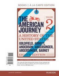 Abbildung von: American Journey, The, Volume 2, Books a la Carte Edition - Pearson