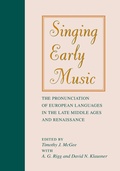 Cover: Singing Early Music - Indiana University Press