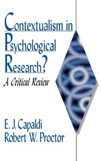 Enlarge image Cover: Contextualism in Psychological Research? - SAGE Publications Inc