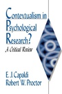 Cover: Contextualism in Psychological Research? - SAGE Publications Inc