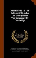 Cover: Admissions To The College Of St. John The Evangelist In The University Of Cambridge - Arkose Press