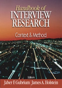 Enlarge image Cover: Handbook of Interview Research - SAGE Publications Inc