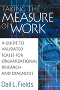 Cover: Taking the Measure of Work - SAGE Publications Inc