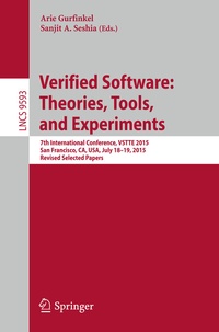 Abbildung von: Verified Software: Theories, Tools, and Experiments - Springer