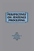 Cover: Perspectives on Sentence Processing - Psychology Press Ltd