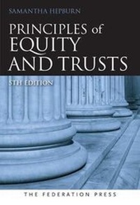 Enlarge image Cover: Principles of Equity and Trusts 5th edition - Federation Press