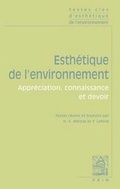 Cover: Textes Cles d'Esthetique de l'Environnement - Librarie Philosophique J. Vrin