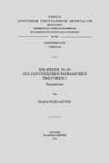 Cover: Die Briefe 30-39 des ostsyrischen Patriarchen Timotheos I - Peeters Publishers