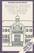 Cover: Social Work and Local Politics - Palgrave Macmillan