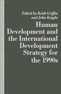 Cover: Human Development and the International Development Strategy for the 1990s - Palgrave Macmillan