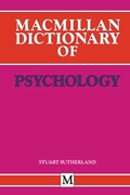 Cover: Macmillan Dictionary of Psychology - Palgrave Macmillan