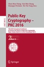 Cover: Public-Key Cryptography - PKC 2016 - Springer