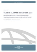 Cover: Global Climate Risk Index 2016 - Germanwatch Nord-S&uuml;d Initiative e.V.