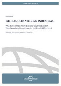 Enlarge image Cover: Global Climate Risk Index 2016 - Germanwatch Nord-Süd Initiative e.V.