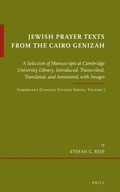 Cover: Jewish Prayer Texts from the Cairo Genizah - Brill