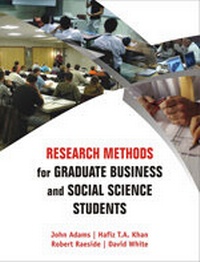 Enlarge image Cover: Research Methods for Graduate Business and Social Science Students - SAGE Publications Inc