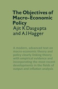 Cover: The Objectives of Macro-Economic Policy - Palgrave Macmillan