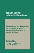 Cover: Transnational Industrial Relations - Palgrave Macmillan