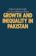 Cover: Growth and Inequality in Pakistan - Palgrave Macmillan