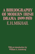 Cover: A Bibliography of Modern Irish Drama 1899-1970 - Palgrave Macmillan