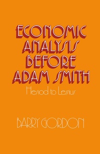Enlarge image Cover: Economic Analysis before Adam Smith - Palgrave Macmillan
