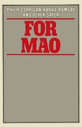 Cover: For Mao - Palgrave Macmillan