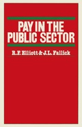 Cover: Pay in the Public Sector - Palgrave Macmillan