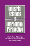 Cover: Industrial Relations in International Perspective - Palgrave Macmillan
