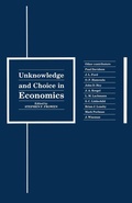 Cover: Unknowledge and Choice in Economics - Palgrave Macmillan