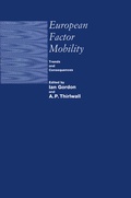 Cover: European Factor Mobility - Palgrave Macmillan