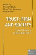 Cover: Trust: Firm and Society - Palgrave Macmillan