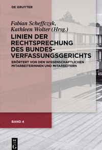 Abbildung von: Linien der Rechtsprechung des Bundesverfassungsgerichts - De Gruyter