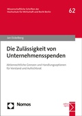 Abbildung von: Die Zulässigkeit von Unternehmensspenden - Nomos