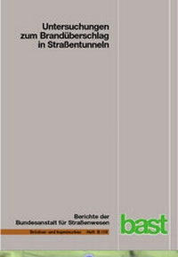 Abbildung von: Untersuchungen zum Brandüberschlag in Straßentunneln - Fachverlag NW in Carl Ed. Schünemann KG