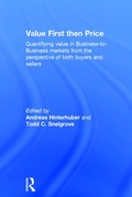 Cover: Value First then Price - Routledge