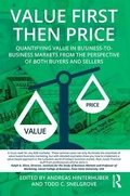 Cover: Value First then Price - Routledge